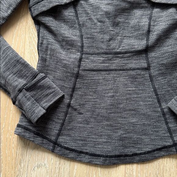 lululemon Define Jacket Luon Jacquard Black/Grey Sz6 - Picture 9 of 10